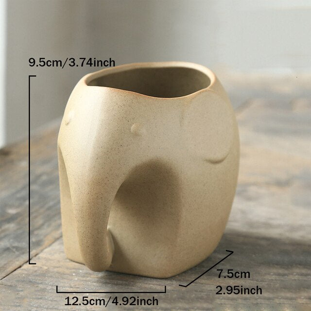 Elefant Minimal Keramisk Skantoomsterpotte | Skanto