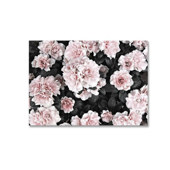Nordisk skandinavisk blomster-ananas-motiv – lerretbilde