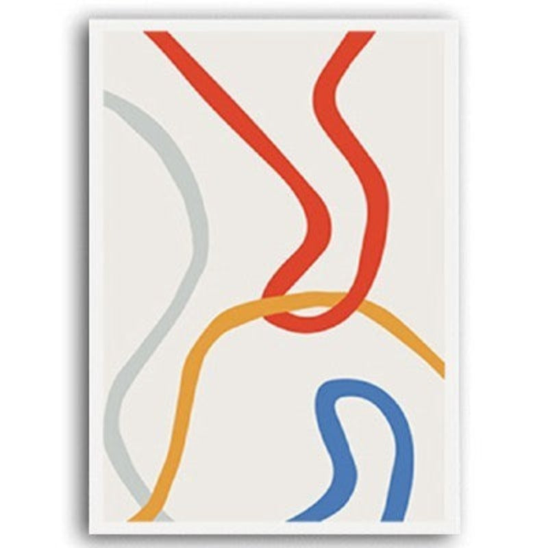 Abstrakt Geometri - Lerret Veggkunst Maleri | Skanto