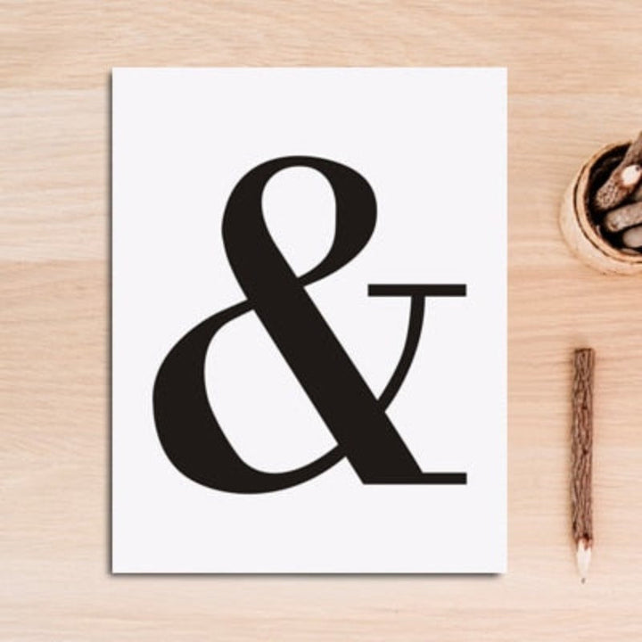 Ampersand-symbol - lerret veggkunst maleri | Skanto