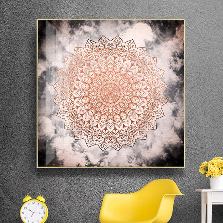 Mandala I Natt - Lerret Veggkunst Maleri