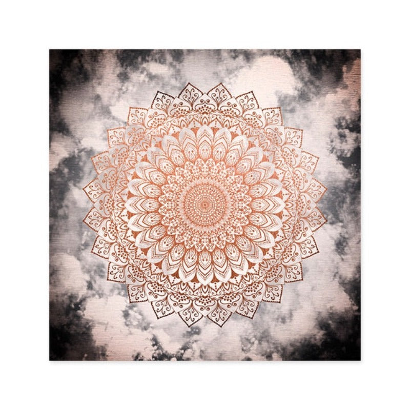 Mandala I Natt - Lerret Veggkunst Maleri
