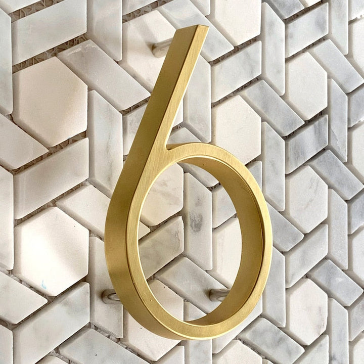 Skanto | Gold Modern House Numbers