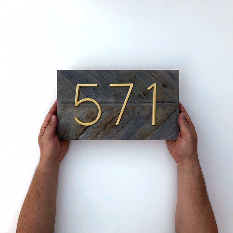 Skanto | Gold Modern House Numbers