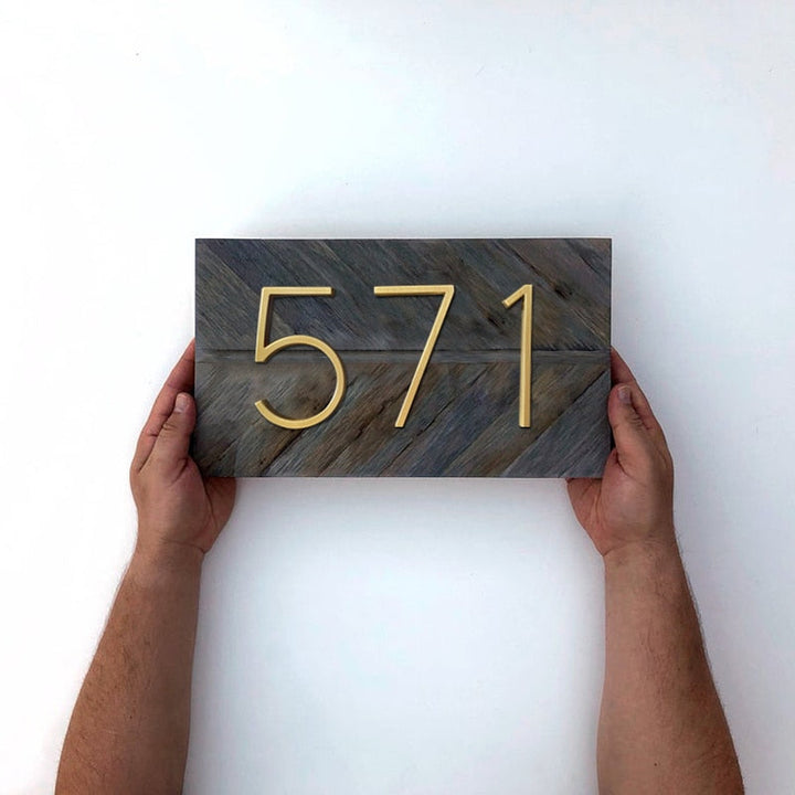 Skanto | Gold Modern House Numbers