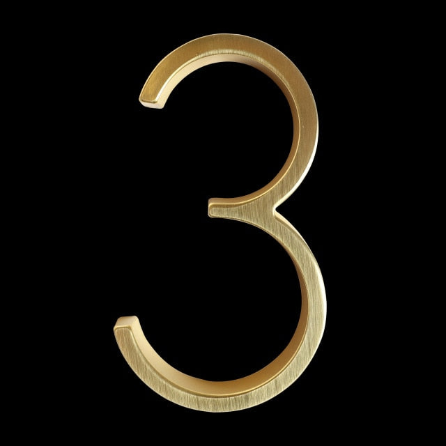 Skanto | Gold Modern House Numbers