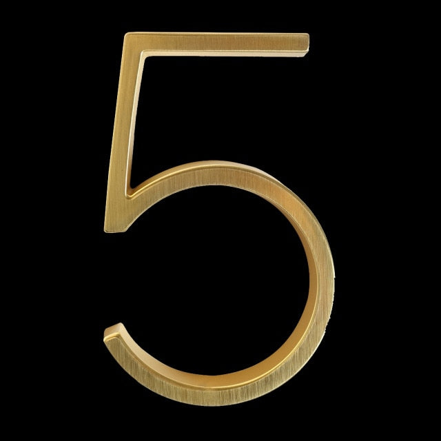 Skanto | Gold Modern House Numbers