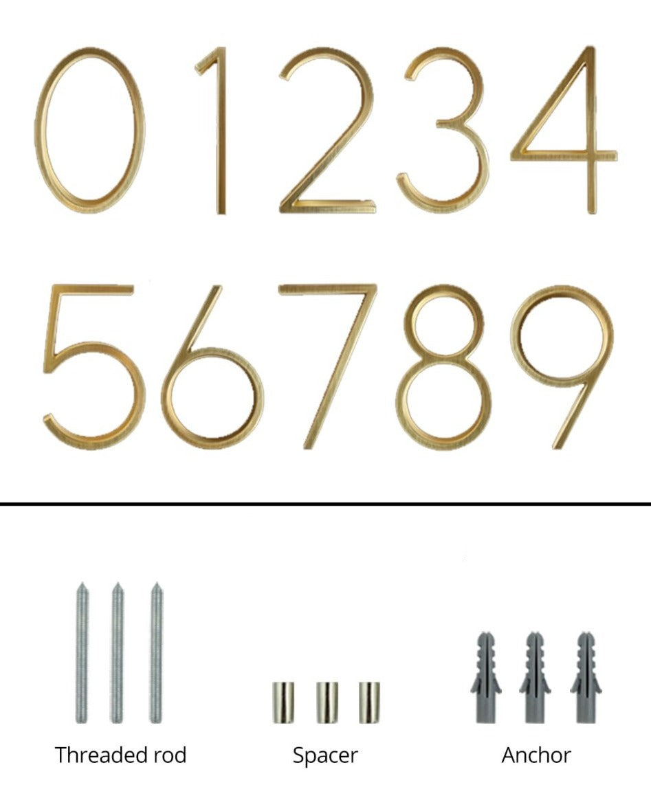 Skanto | Gold Modern House Numbers