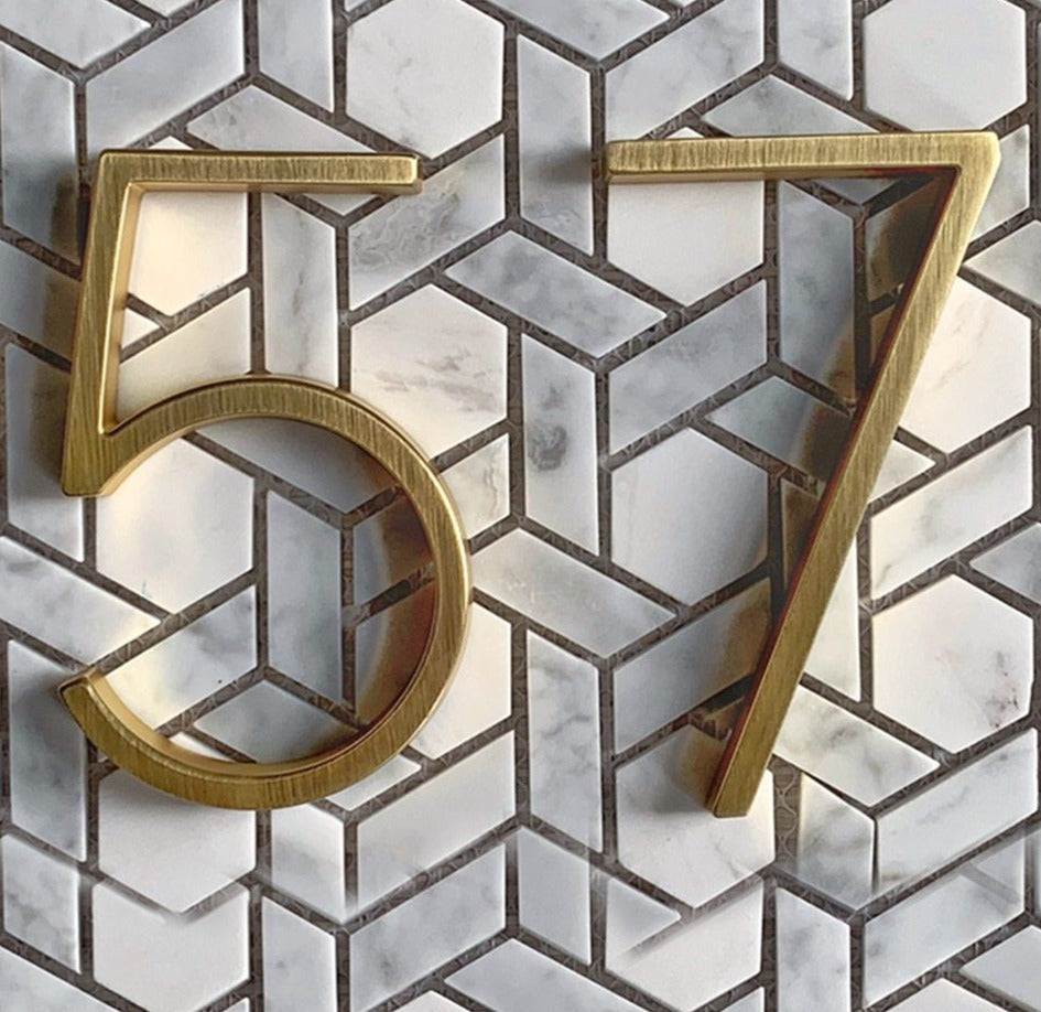 Skanto | Gold Modern House Numbers