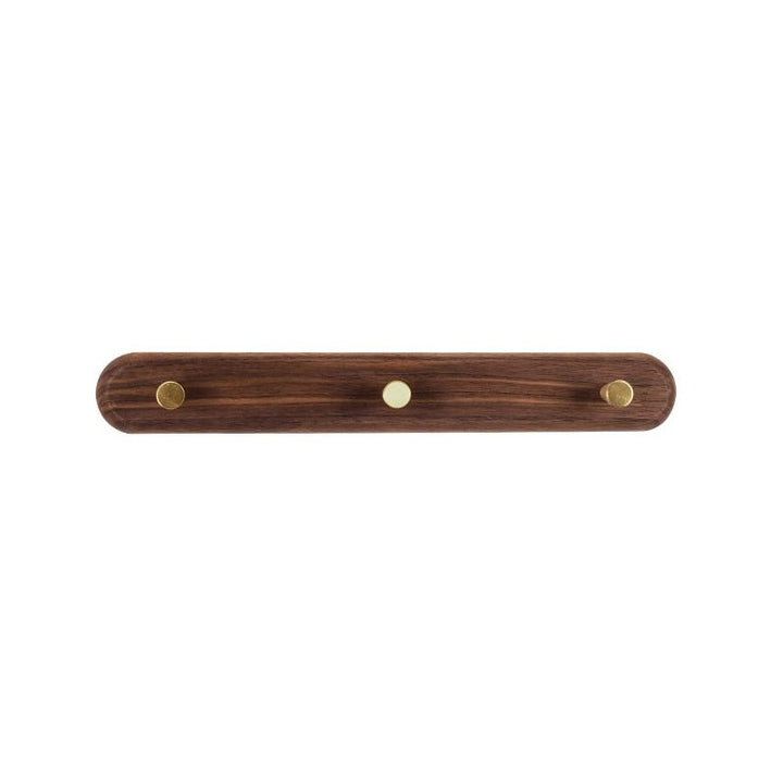Skanto | WandHout – Minimalistisk treveggskleshenger med messing kroker