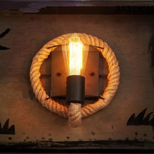 Skanto | Vintage Rope Wall Lamp - RusticRope