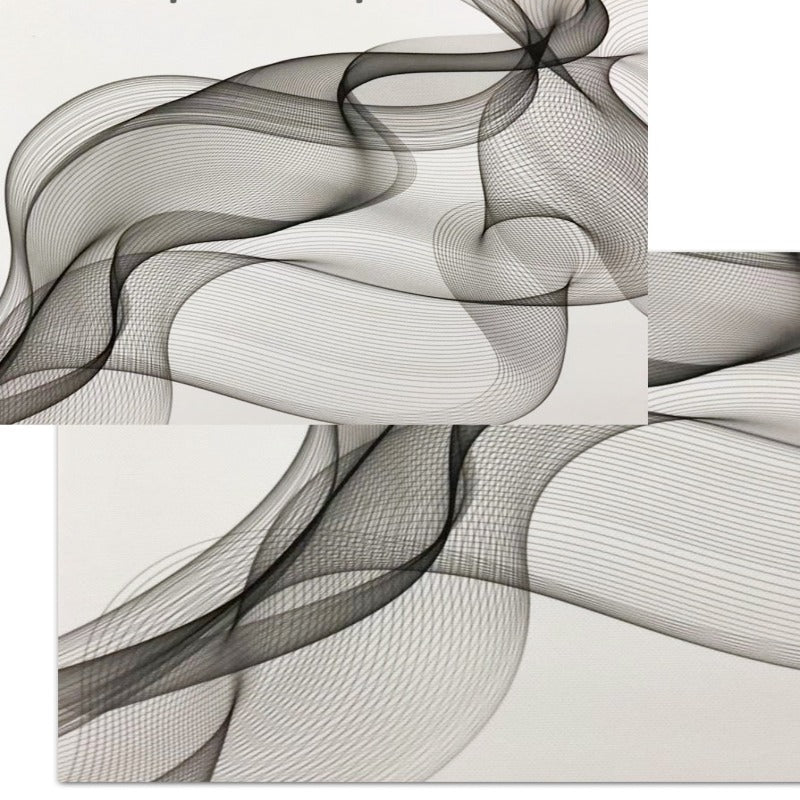 Abstract Wavy Line Pattern - Canvas Wall Art Painting | Skanto