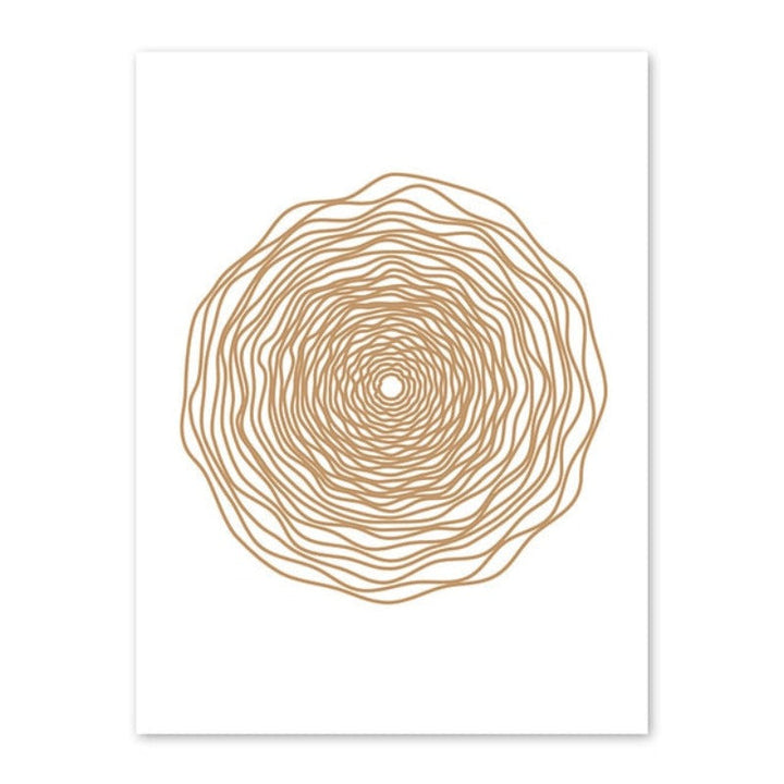 Minimalistisk Geometrisk Abstrakt Sirkel - Lerret Veggkunst Maleri