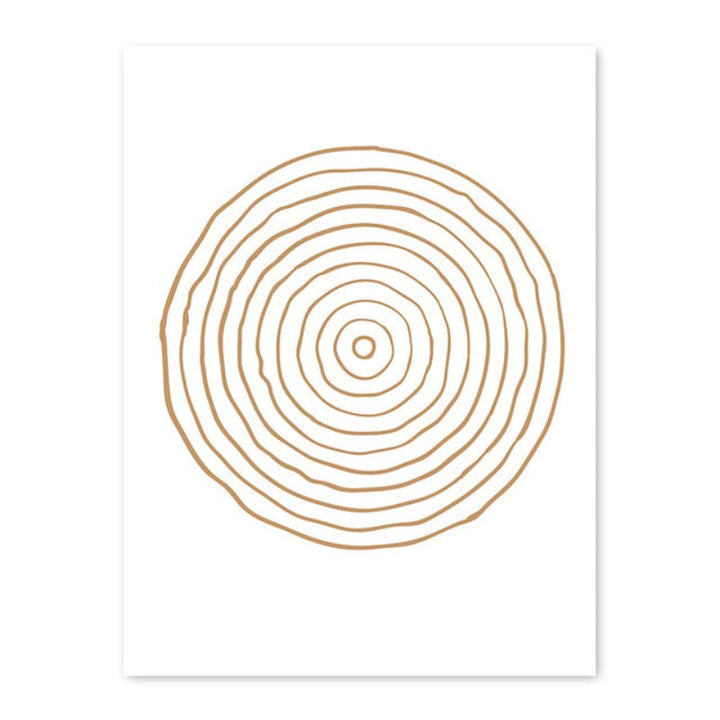 Minimalistisk Geometrisk Abstrakt Sirkel - Lerret Veggkunst Maleri