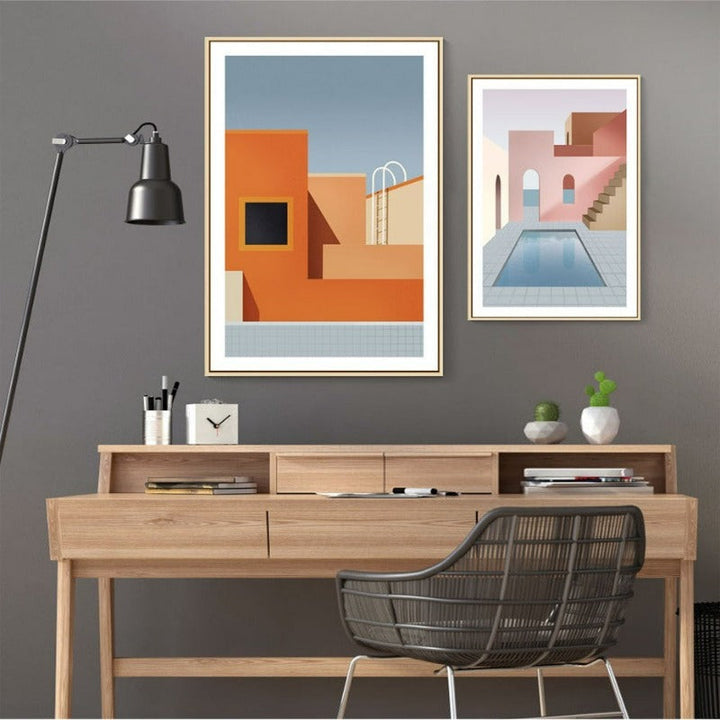 Colors Of City - Lerret Veggkunst Maleri | Skanto