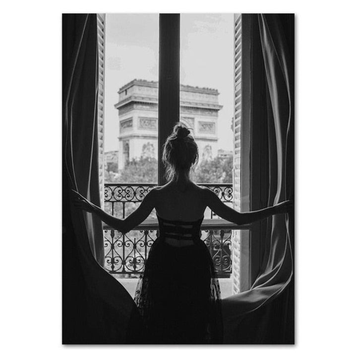 Abstract Scandinavian Black White Wall Art Prints - Canvas Wall Art Painting | Skanto
