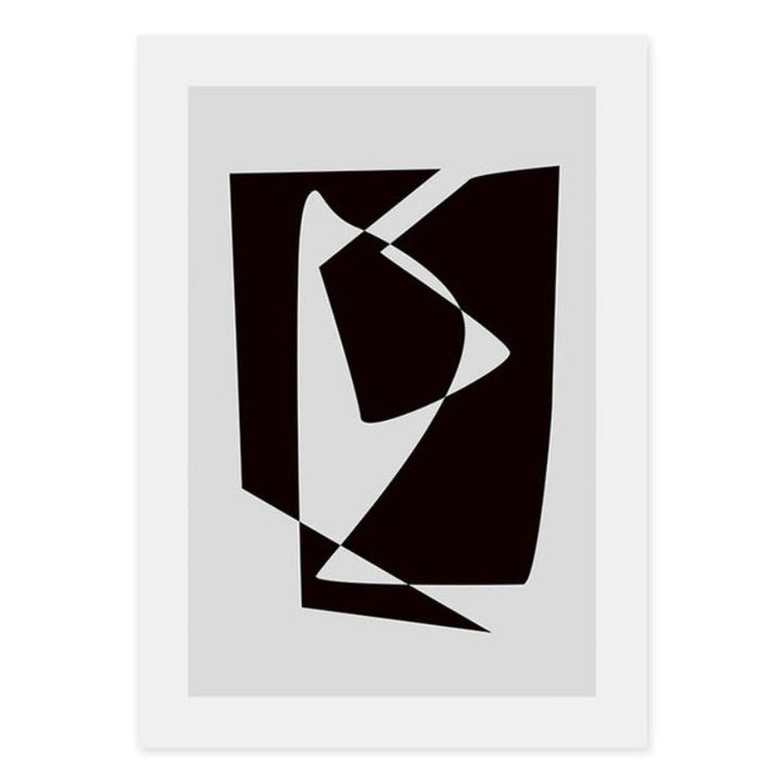 Abstract Scandinavian Black White Wall Art Prints - Canvas Wall Art Painting | Skanto