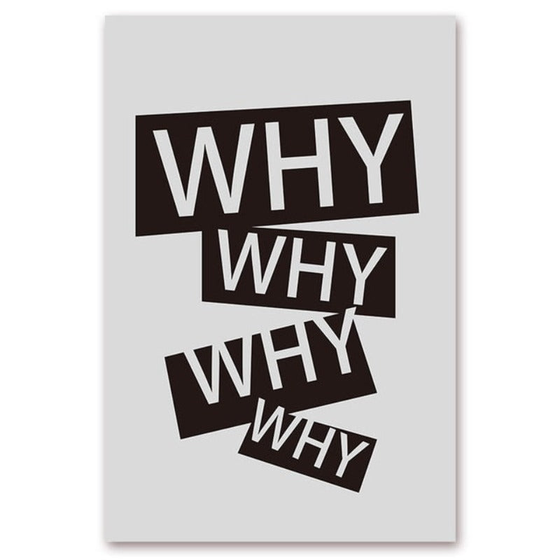 HVORFOR HVORFOR & TREKANTER - Lerretsbilde