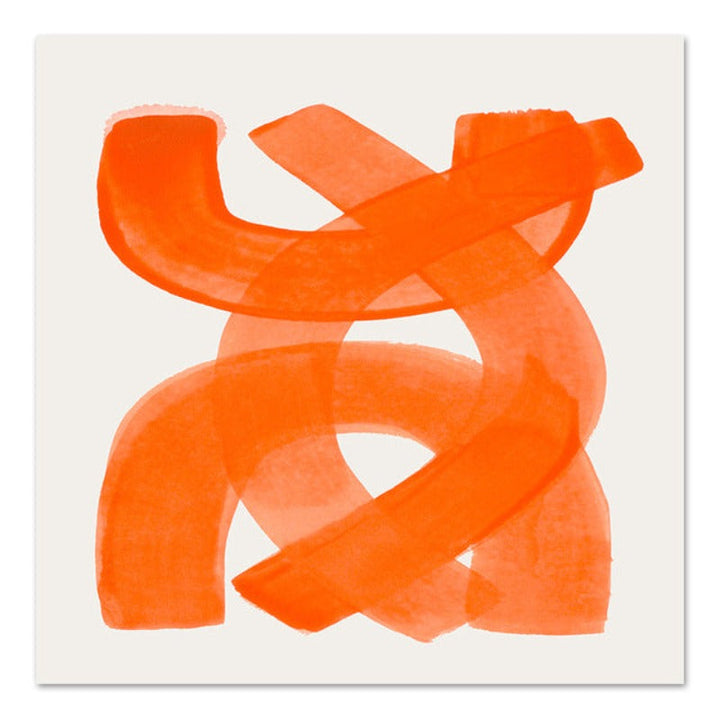 Oransje penselstrøk – Duett – lerretbilde
