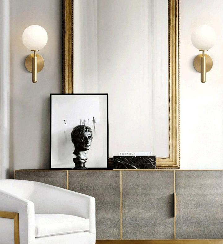 Moderne Glass Rund Vegglampe | Skanto