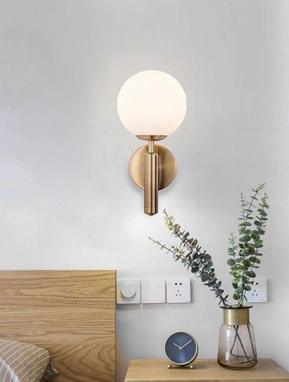 Moderne Glass Rund Vegglampe | Skanto