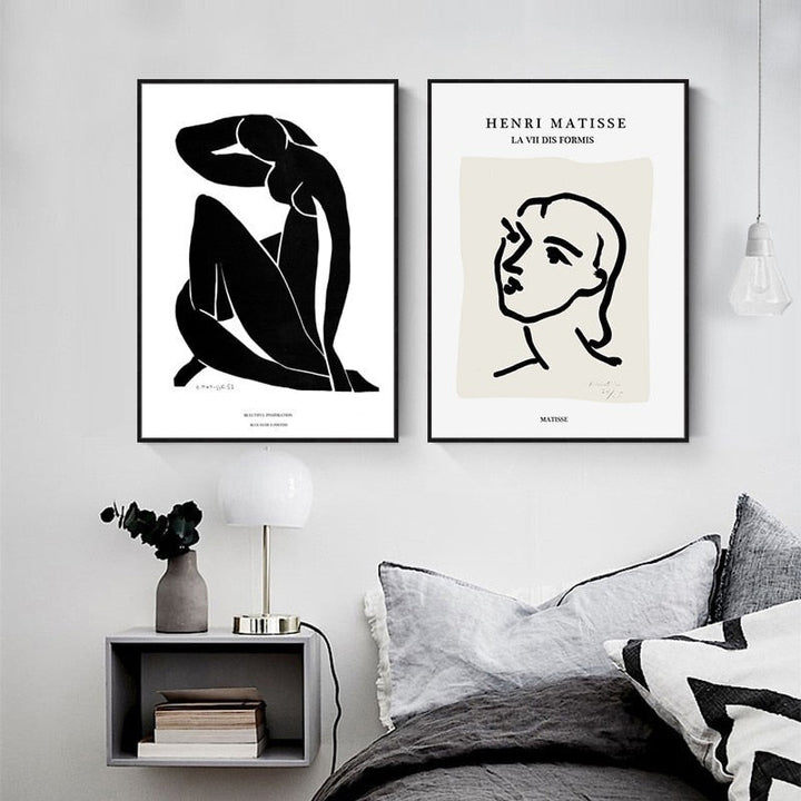 Vintage abstrakt Matisse-linjefigur minimalistisk Europa