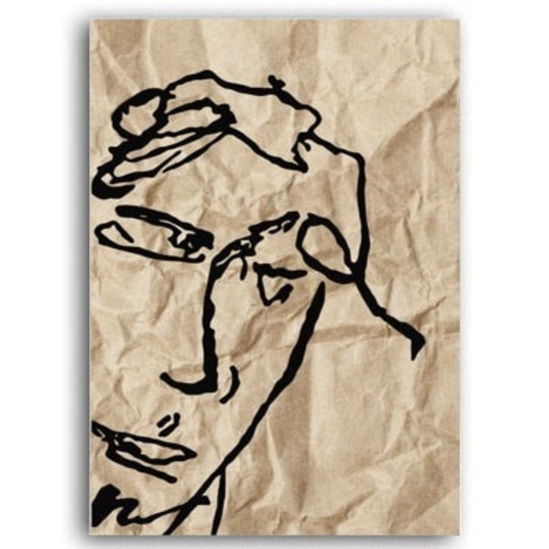 Vintage abstrakt Matisse-linjefigur minimalistisk Europa