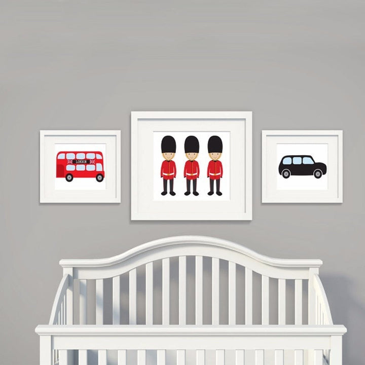 London Bus Tema Barnerom Decor - Lerret Veggkunst Maleri