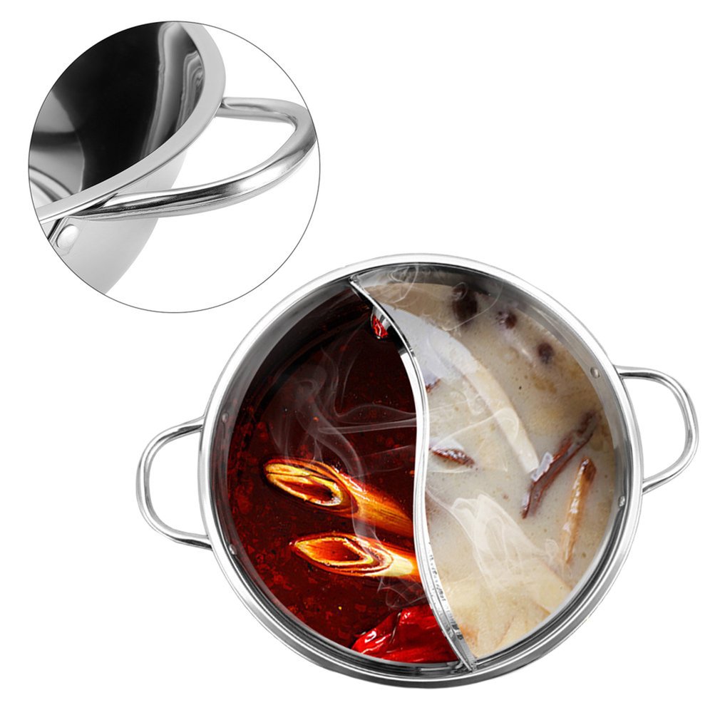 Hot Pot Twin Delte Rustfritt Stål Panne | Skanto