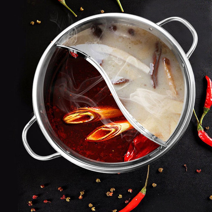 Hot Pot Twin Delte Rustfritt Stål Panne | Skanto