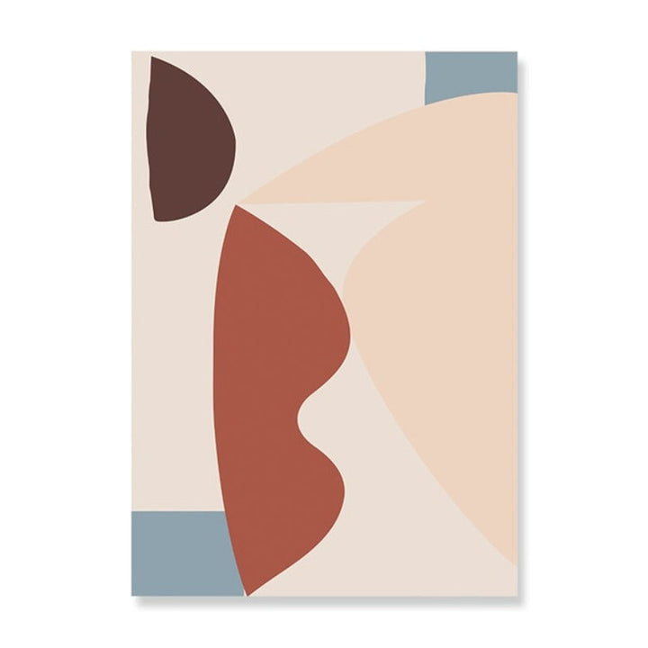 Abstracte varme geometriske design - Lerret veggkunst maleri | Skanto