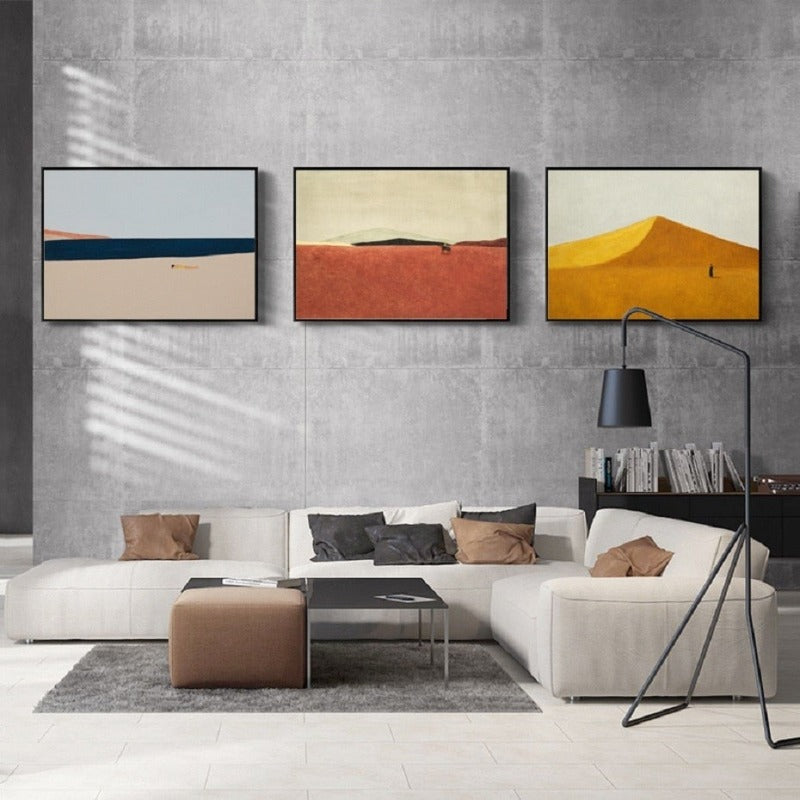 Impressionistiske landsby scener - landskapsolje trykk - lerret veggkunst malerier