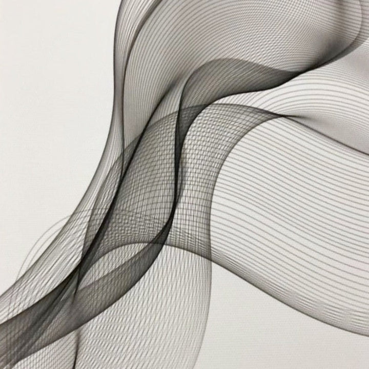 Abstract Wavy Line Pattern - Canvas Wall Art Painting | Skanto