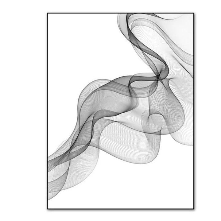 Abstract Wavy Line Pattern - Canvas Wall Art Painting | Skanto