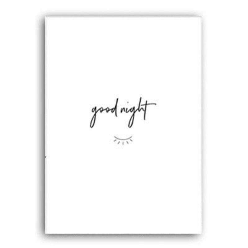 God morgen og god natt øyne - lerret veggkunst maleri