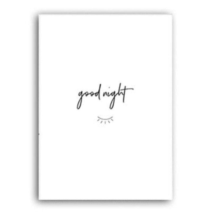 God morgen og god natt øyne - lerret veggkunst maleri