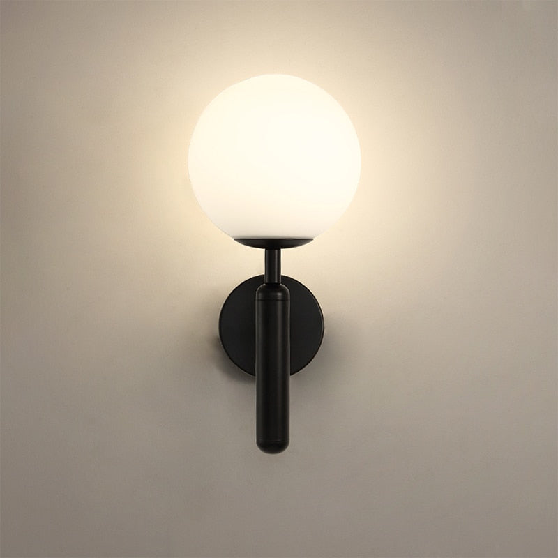 Moderne Glass Rund Vegglampe | Skanto