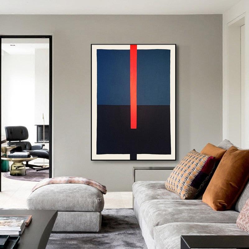 Geometriske Fargede Trykk Plakat Nordisk - Lerrets Veggkunst Maleri