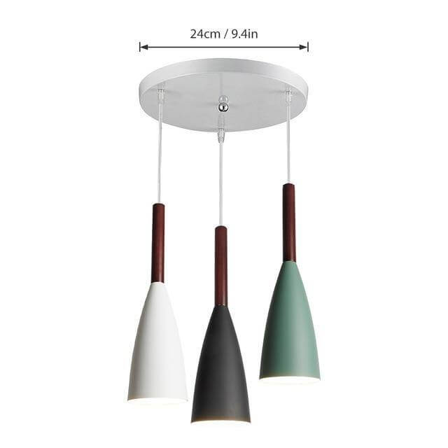 Moderne elegante nordisk stil fargerik pendellampe