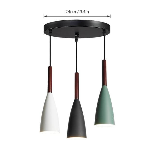 Moderne elegante nordisk stil fargerik pendellampe