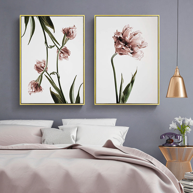 Moderne Tulip blomstertrykk Veggkunst - Lærred Veggkunst Maling