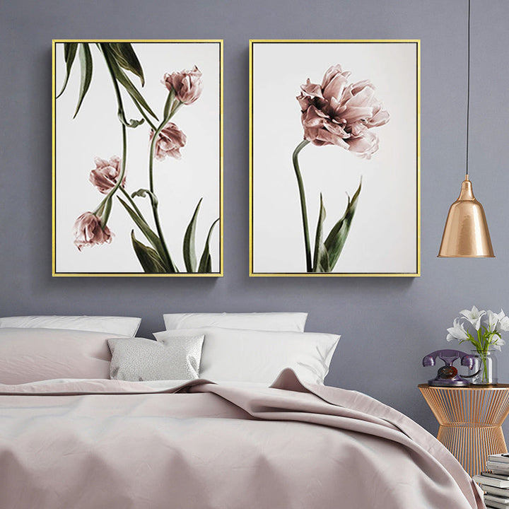 Moderne Tulip blomstertrykk Veggkunst - Lærred Veggkunst Maling