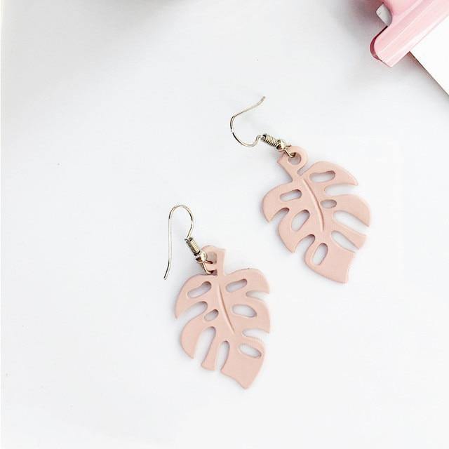 Skanto | NatureChic Monstera Øredobber | Dangle Stil | Tidøs Smykker