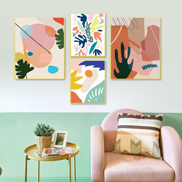 Abstract Scandinavia Colorful Gallery - Canvas Wall Art Painting | Skanto