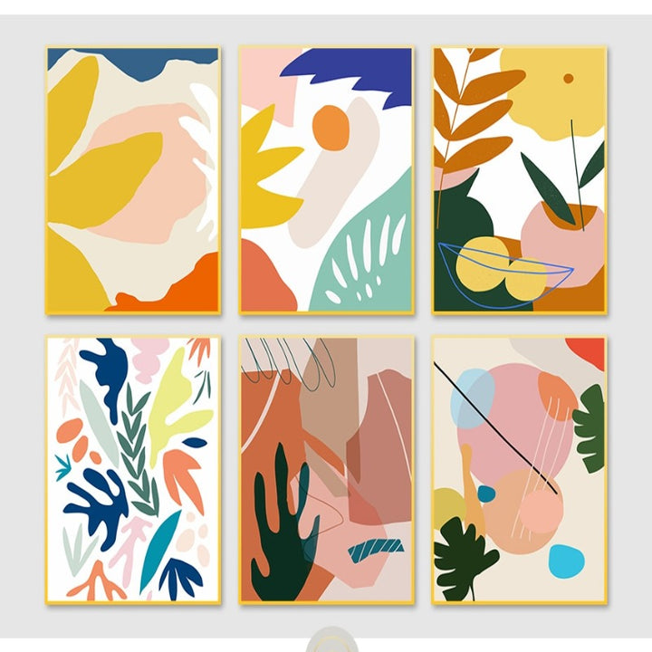 Abstract Scandinavia Colorful Gallery - Canvas Wall Art Painting | Skanto