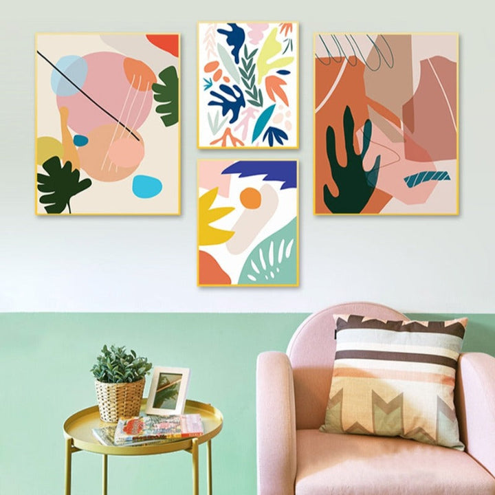 Abstract Scandinavia Colorful Gallery - Canvas Wall Art Painting | Skanto