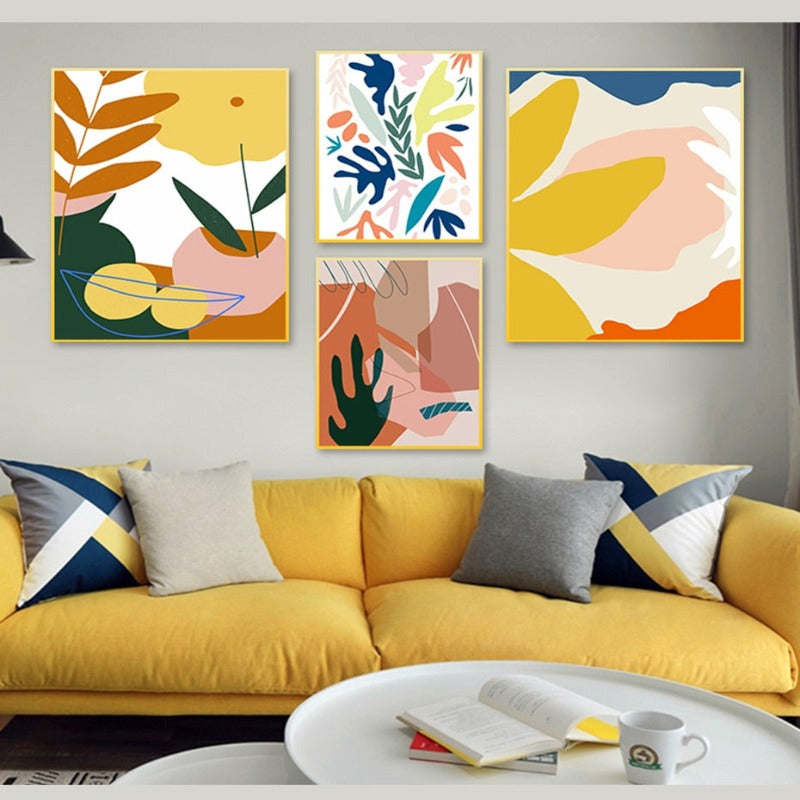 Abstract Scandinavia Colorful Gallery - Canvas Wall Art Painting | Skanto