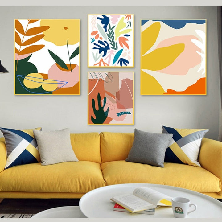 Abstract Scandinavia Colorful Gallery - Canvas Wall Art Painting | Skanto