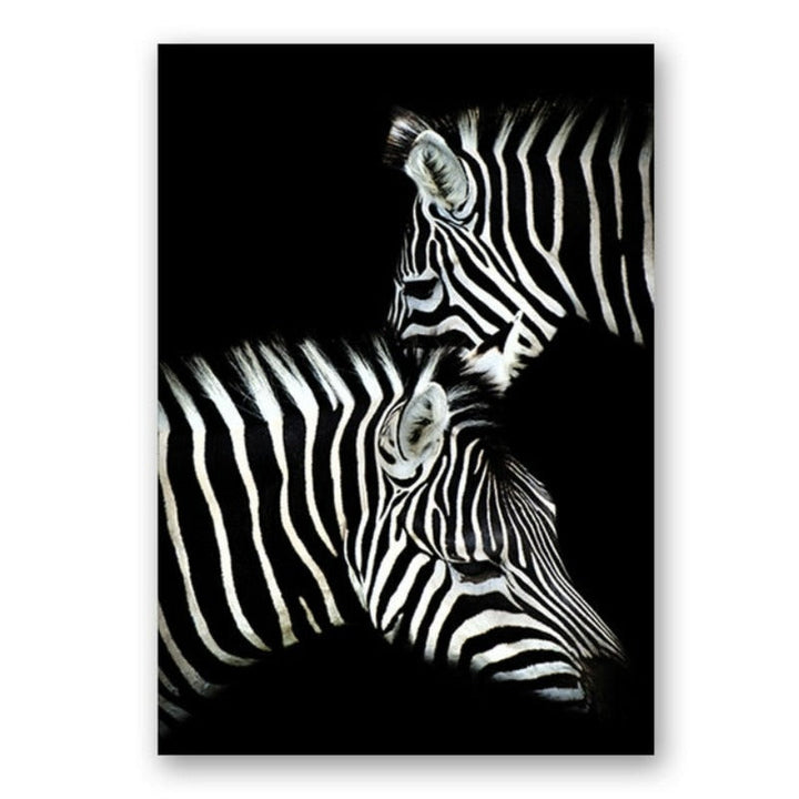 Natur, dyreliv i Afrika, villdyr, svart-hvitt - lerretbilde