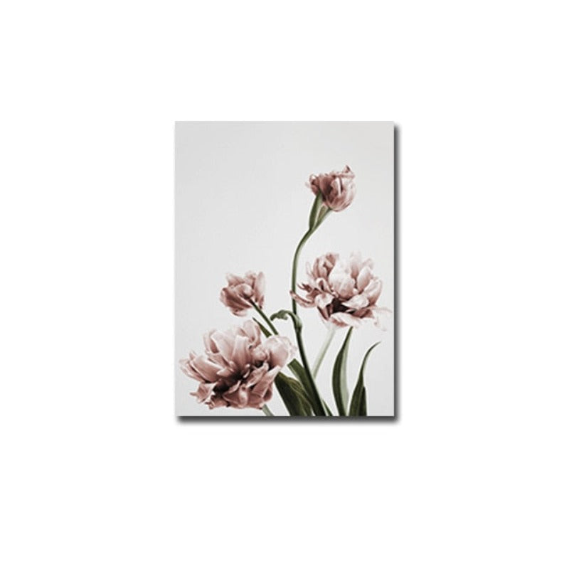 Moderne Tulip blomstertrykk Veggkunst - Lærred Veggkunst Maling